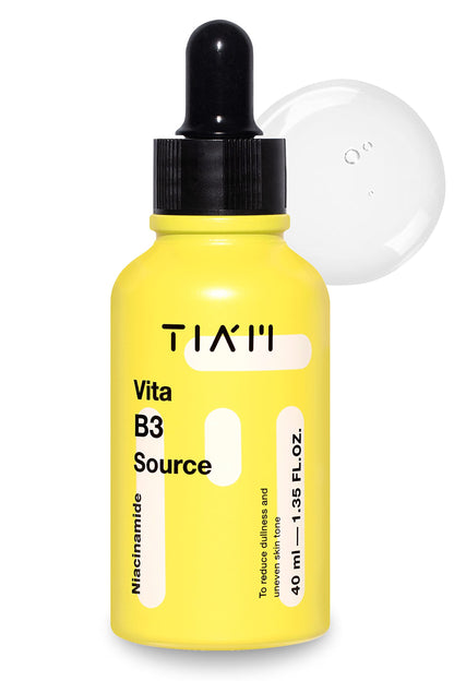 TIAM Vita B3 Source | Korean Skincare Serum w/Niacinamide & Alpha Arbutin | Face Moisturiser Niacinamide Serum | Skin Brightening Serum Face Care | Serums Skincare Products (Pack of 1, 1.35 Fl. oz.)