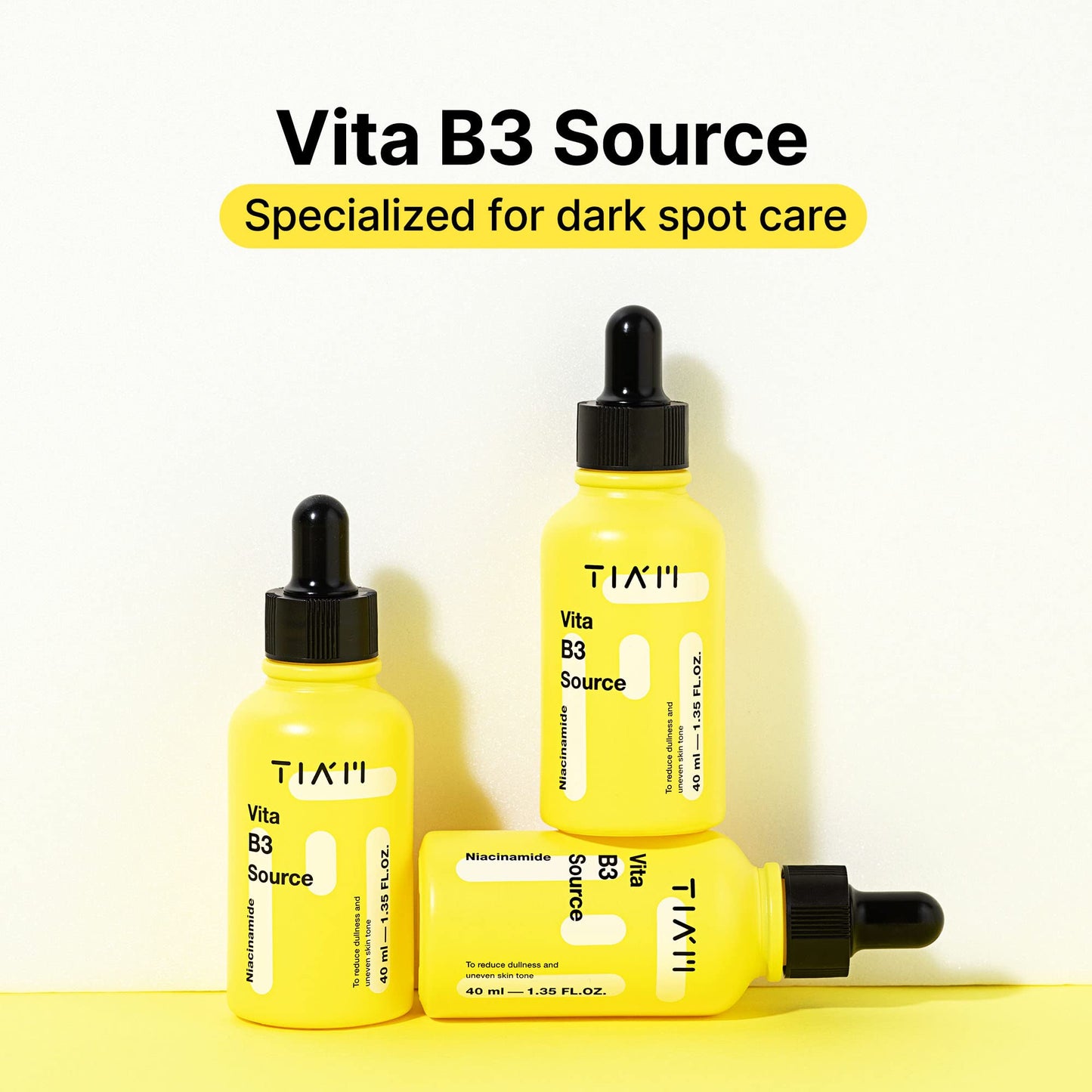 TIAM Vita B3 Source | Korean Skincare Serum w/Niacinamide & Alpha Arbutin | Face Moisturiser Niacinamide Serum | Skin Brightening Serum Face Care | Serums Skincare Products (Pack of 1, 1.35 Fl. oz.)